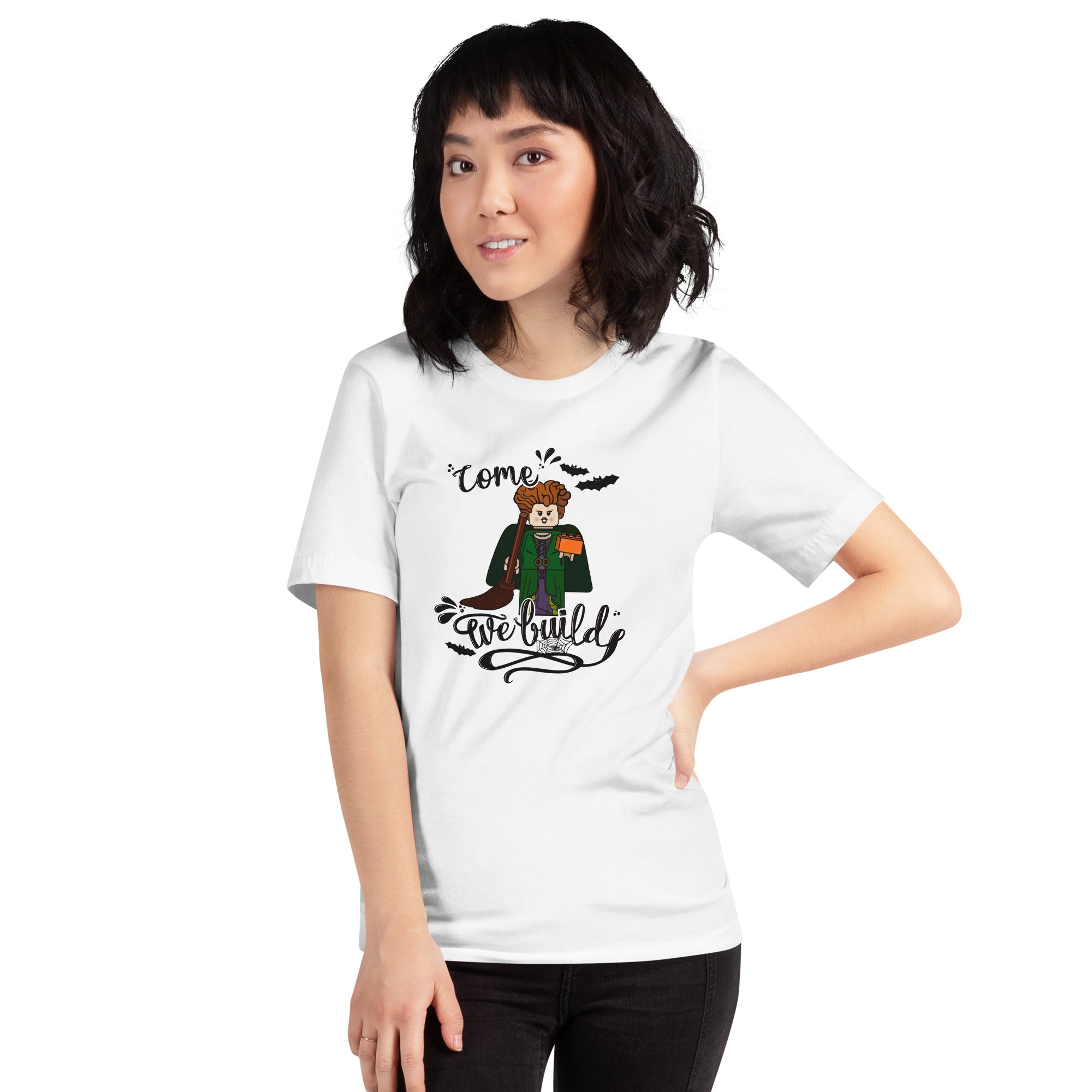 Halloween Winifred Building Bricks Crewneck T-Shirt - StudBee
